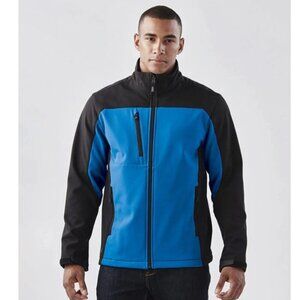 Stormtech Cascades Softshell Blue and Black Zip-Up Jacket Men’s Size L